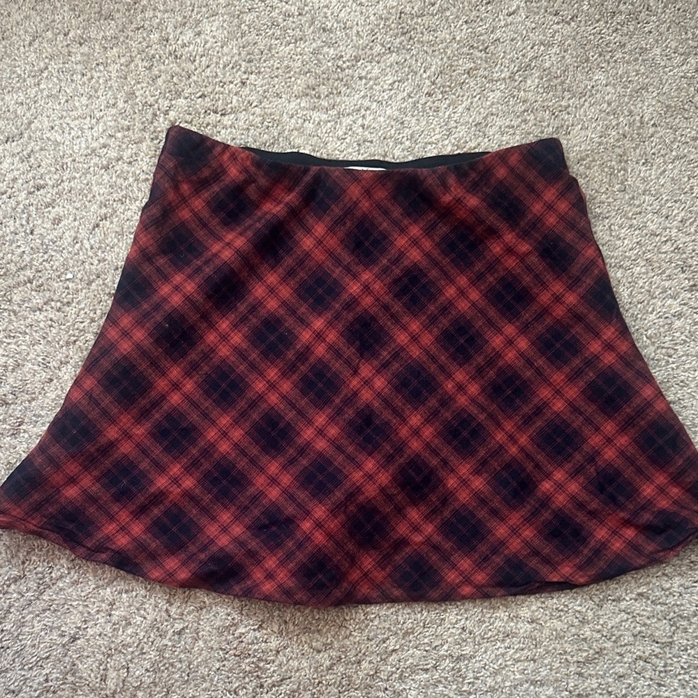 LOFT plaid mini skirt